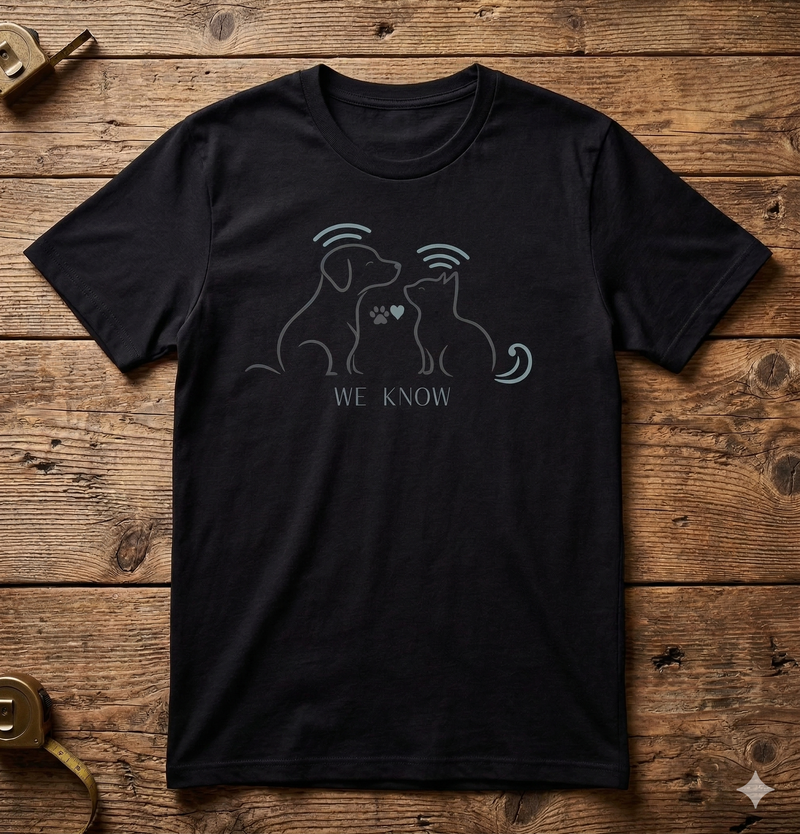 Pet Lover T-Shirt – We Know, Silently | Paw Signals