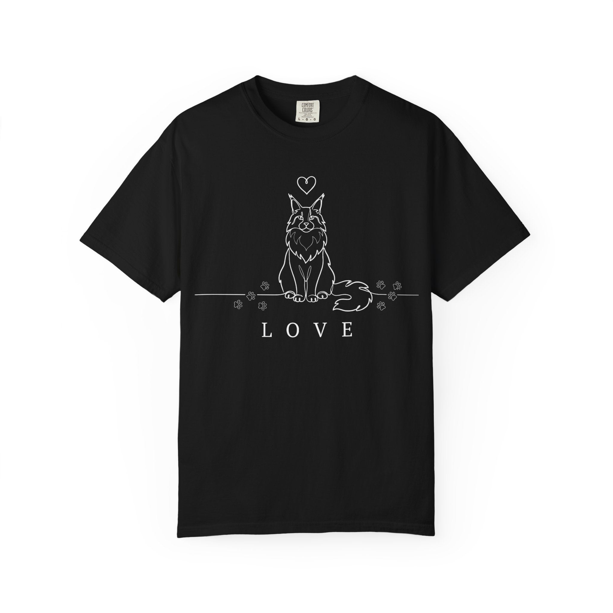 Love - Maine Coon Line Art Tee