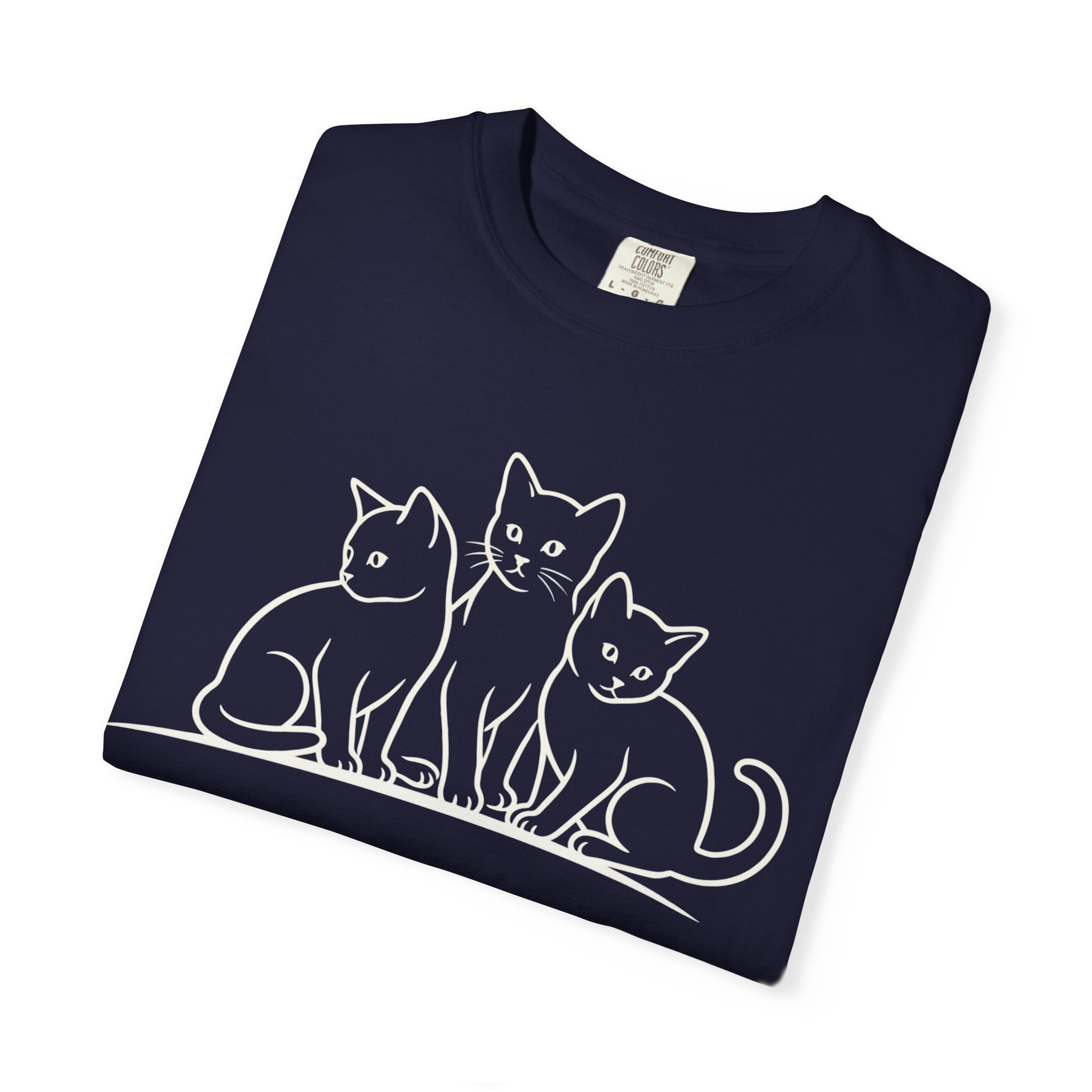 Beginnings — Three Cats Line Art Tee