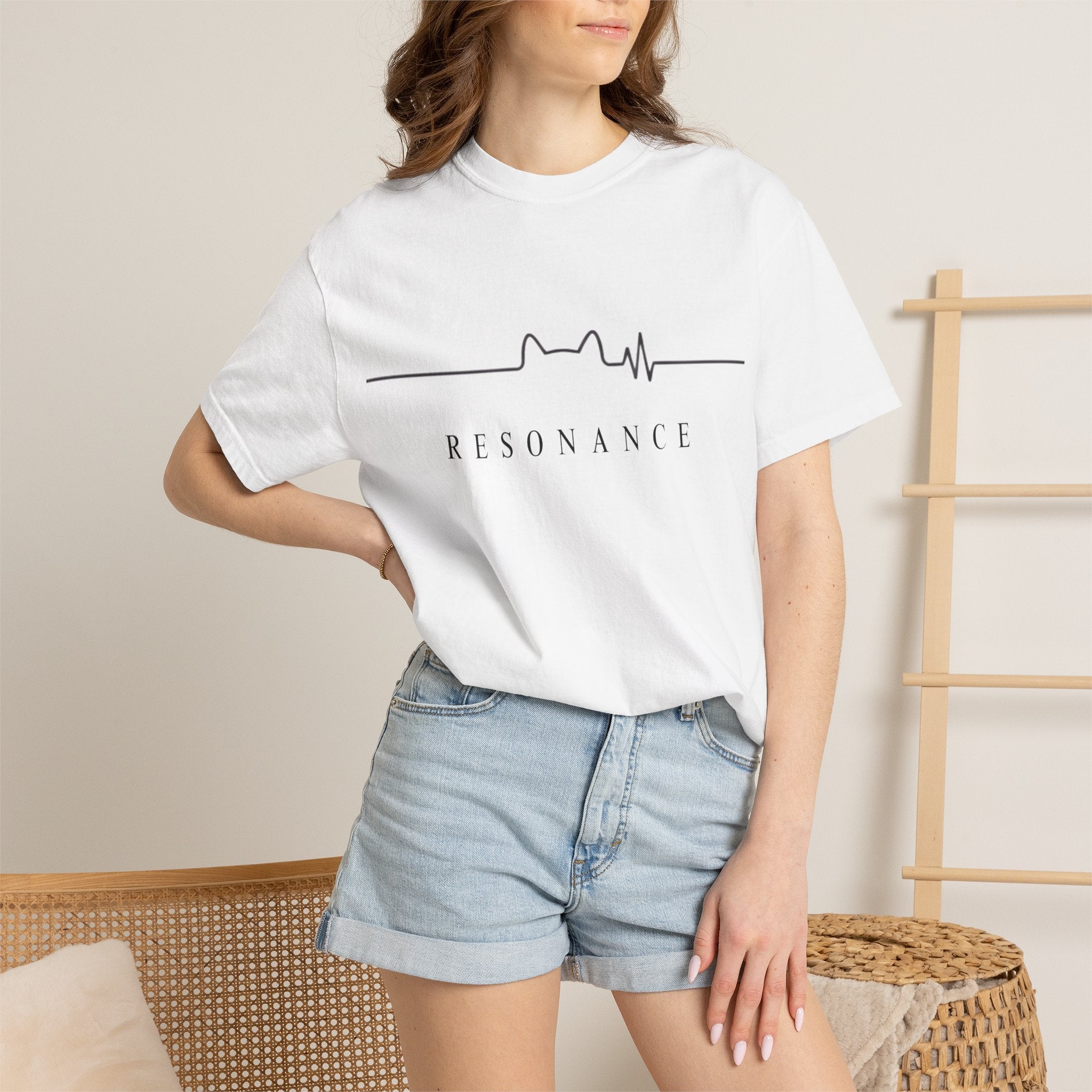 Resonance — Minimal Cat Ear Heartbeat Graphic Tee