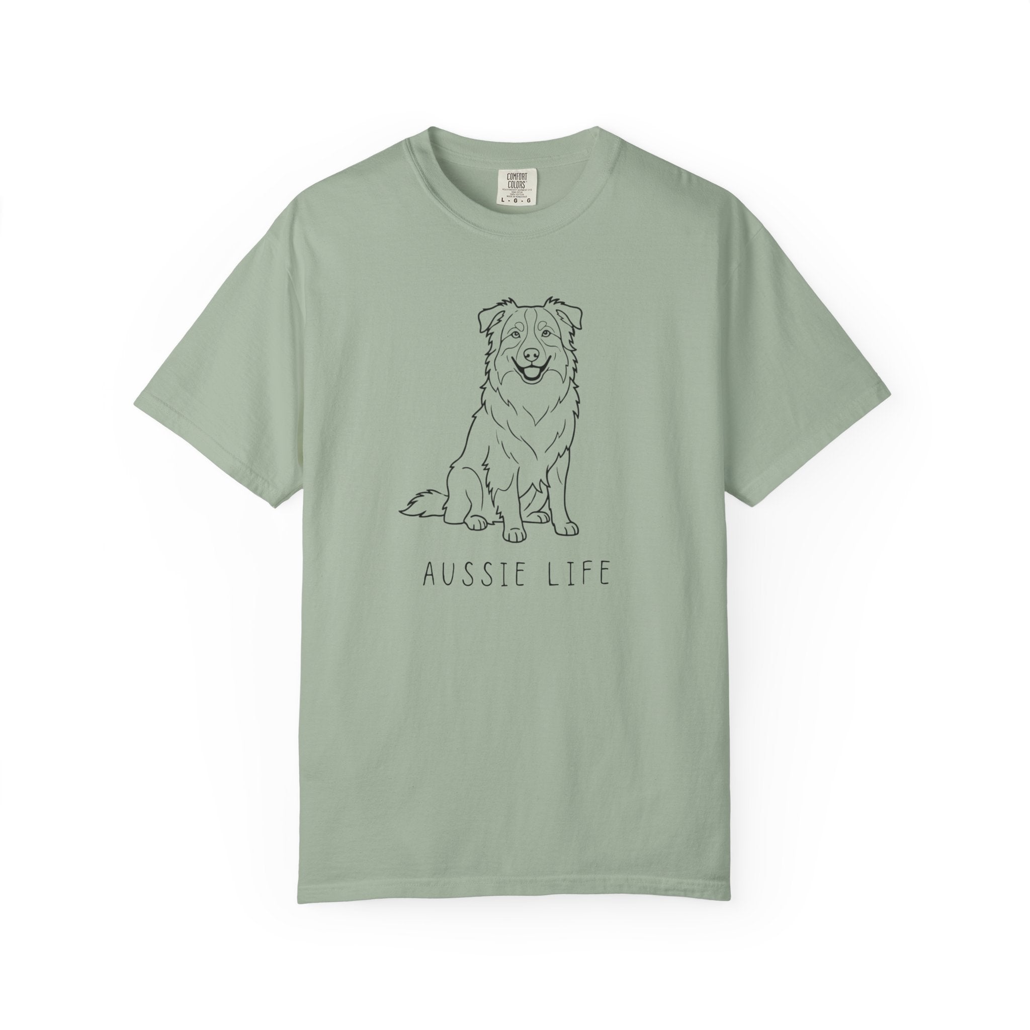 AUSSIE LIFE — Minimalist Australian Shepherd Line Art Tee