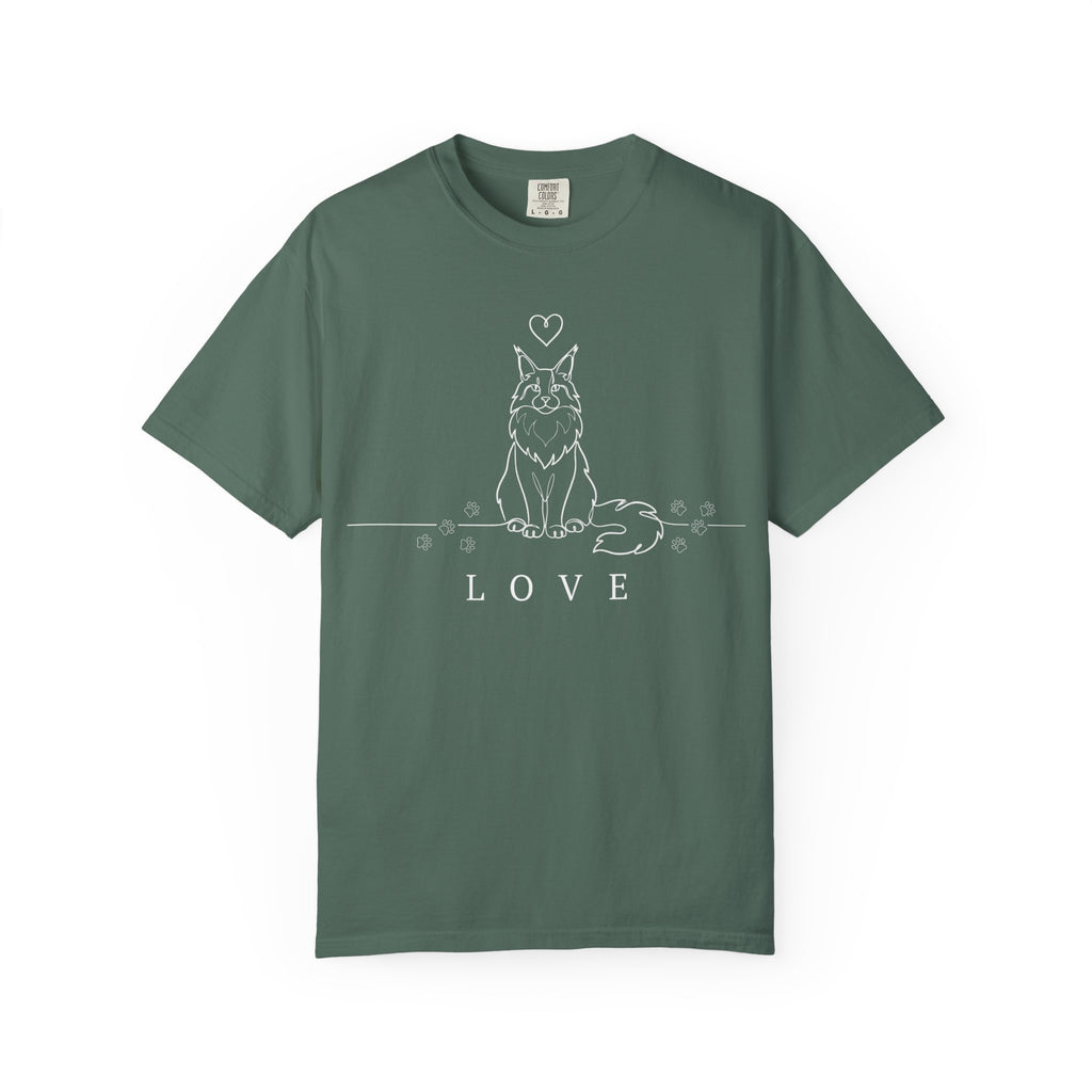 Love - Maine Coon Line Art Tee