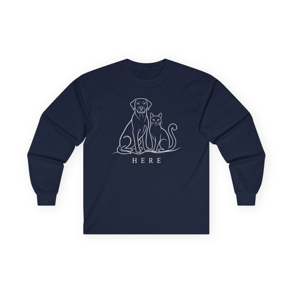 Pet Lover Long Sleeve Shirt – Here, Always | Paw Signals