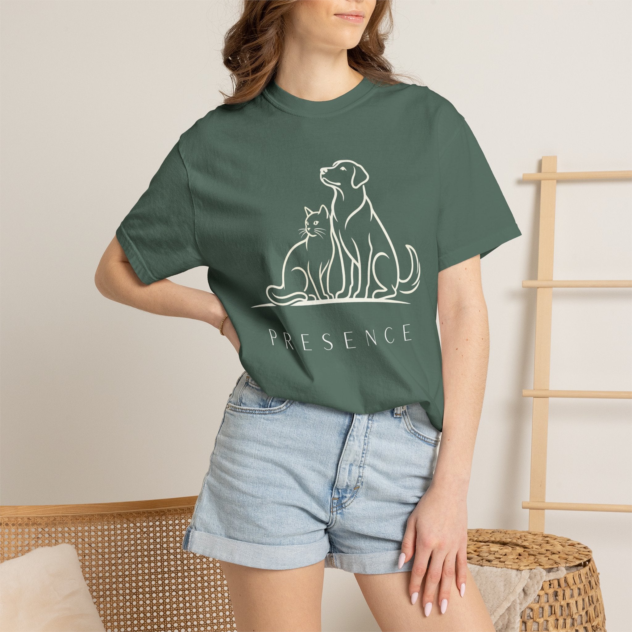 PRESENCE - Dog & Cat Line Art Tee