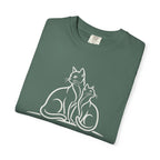 QUIETLY - Two Cats Line Art Tee