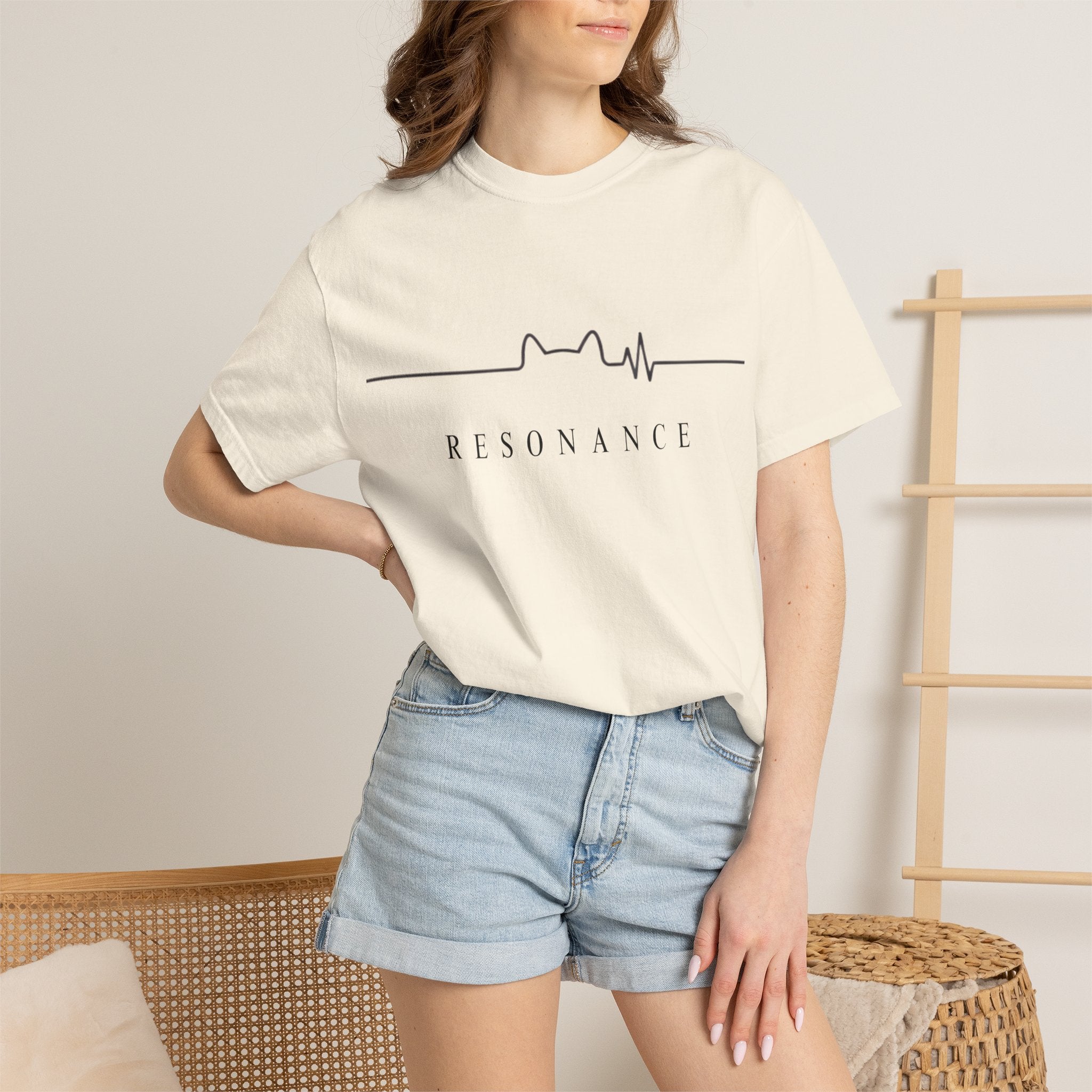 Resonance — Minimal Cat Ear Heartbeat Graphic Tee