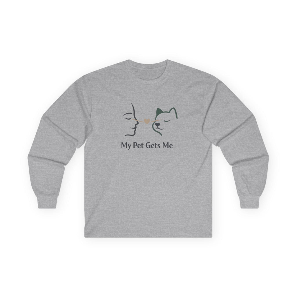 My Pet Gets Me Long Sleeve – No Words | Paw Signals