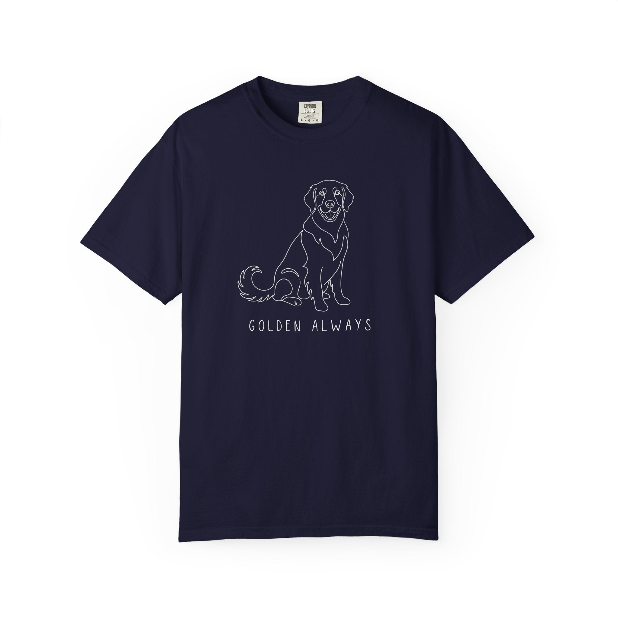 Golden Always — Golden Retriever Line Art Tee