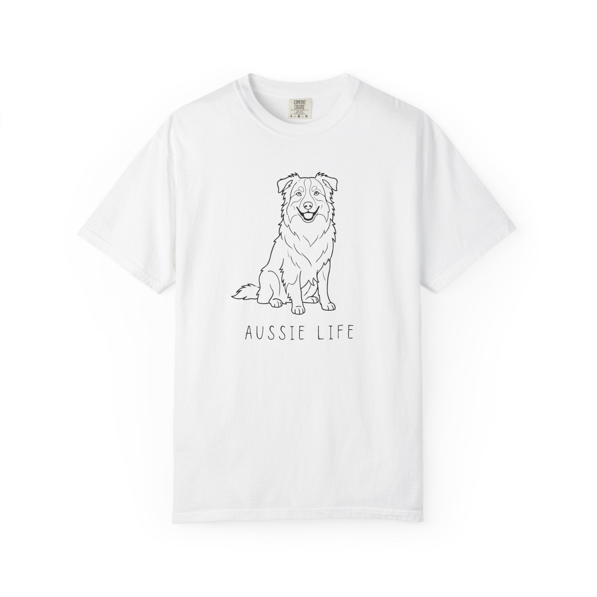 AUSSIE LIFE — Minimalist Australian Shepherd Line Art Tee