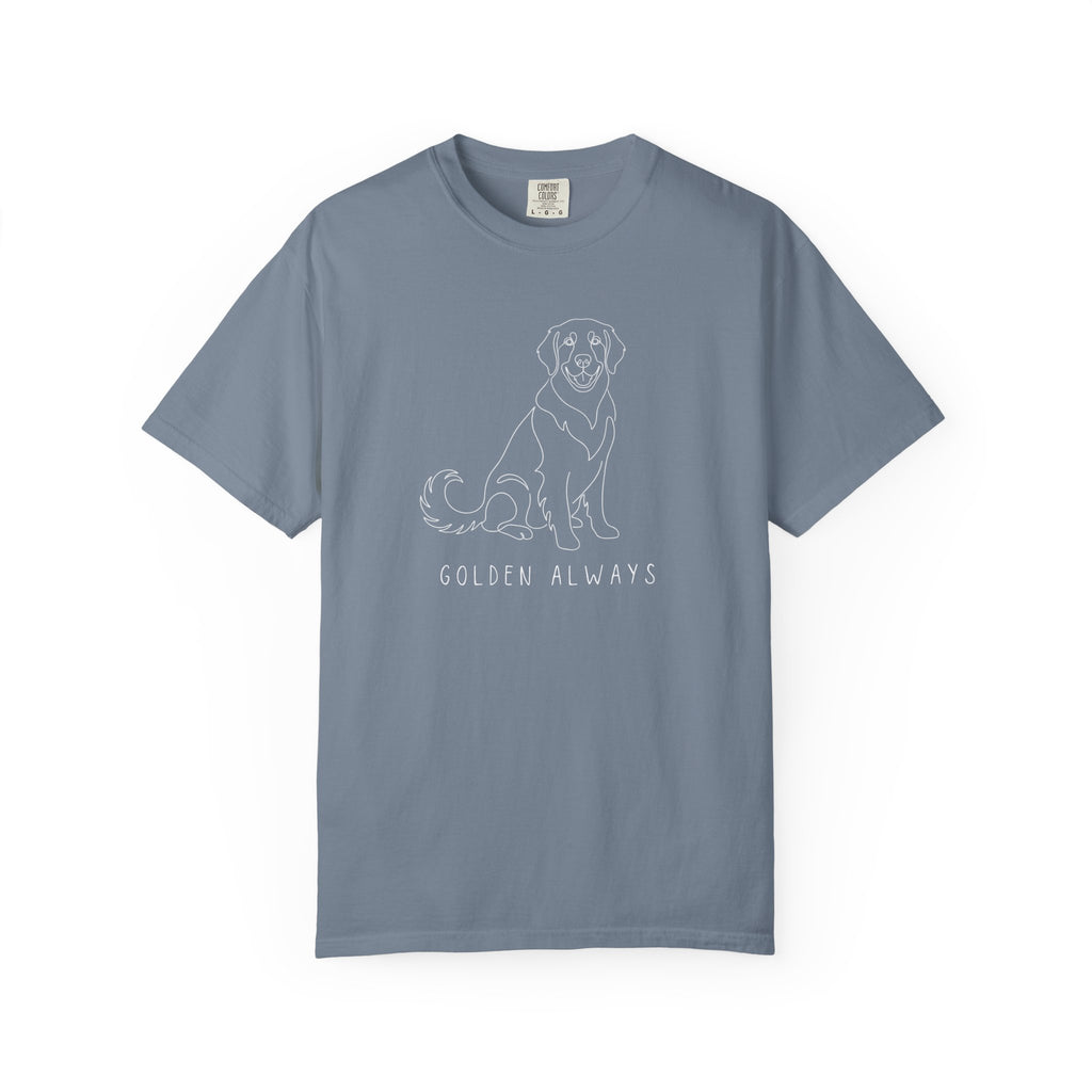 Golden Always — Golden Retriever Line Art Tee