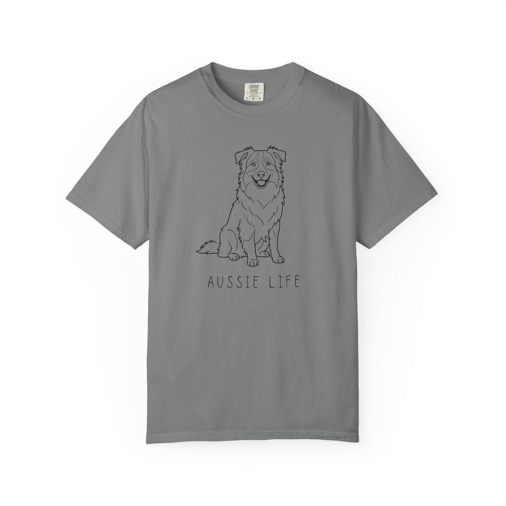 AUSSIE LIFE — Minimalist Australian Shepherd Line Art Tee