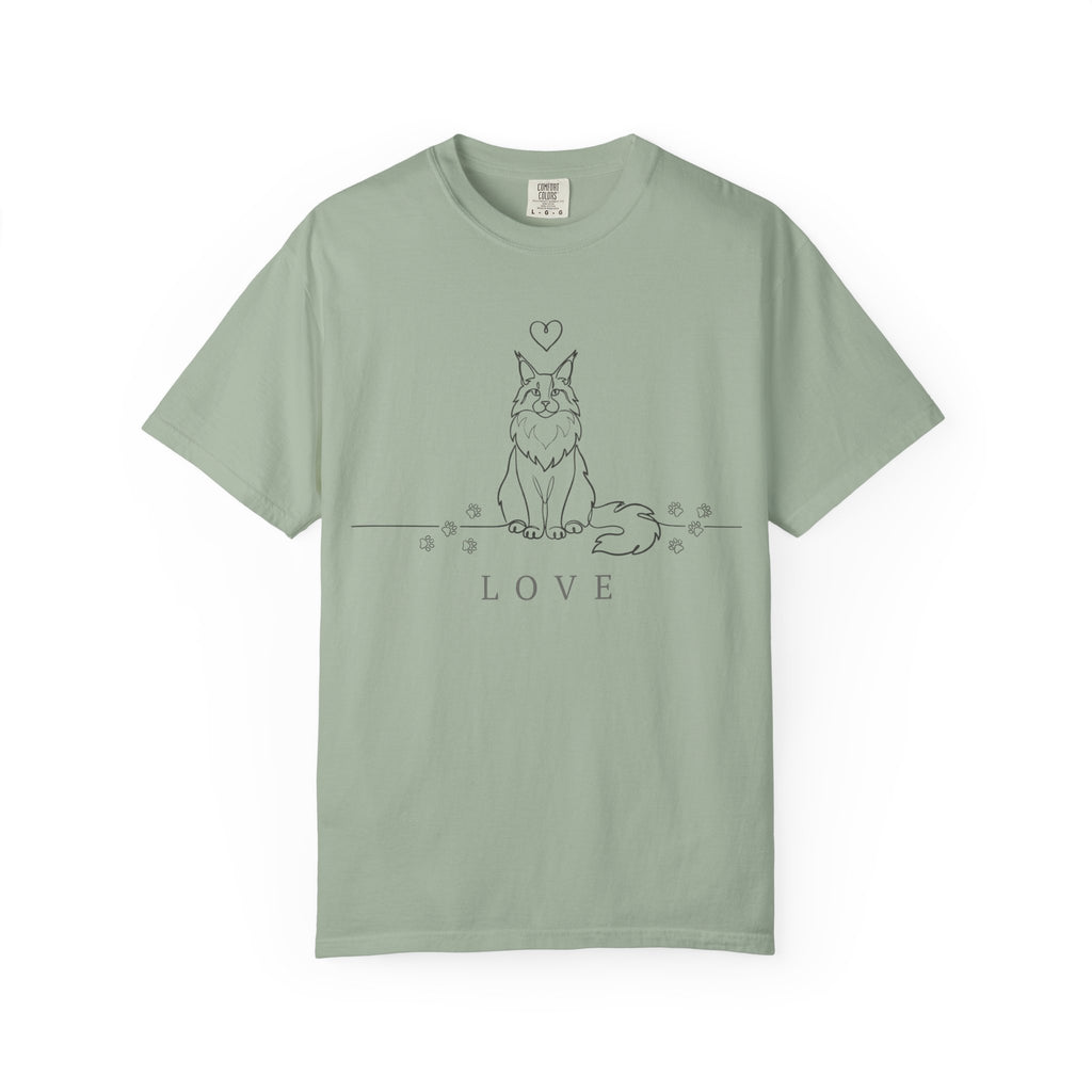 Maine Coon T-Shirt – Cat Love, Quietly | Paw Signals