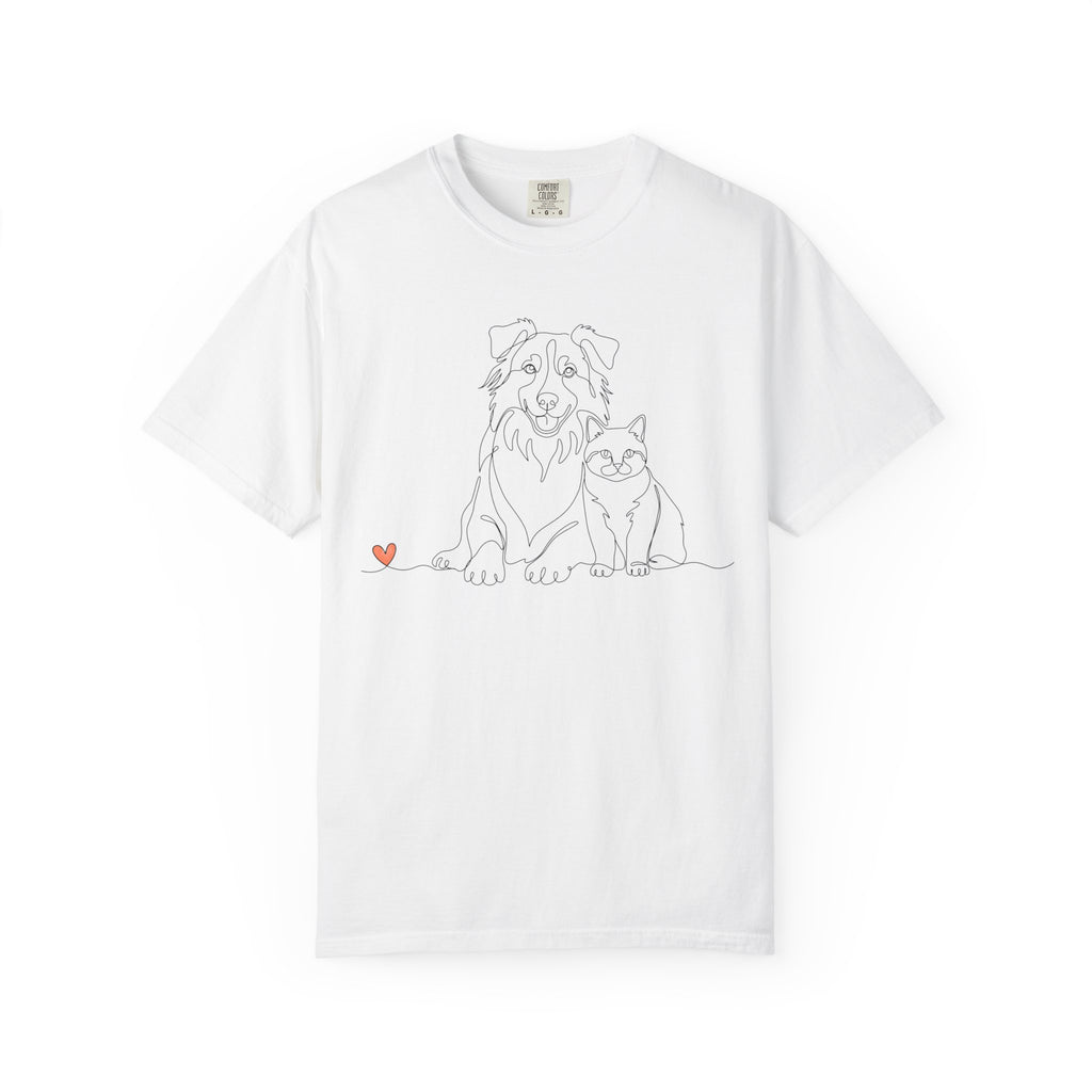 BETTER TOGETHER - Dog & Cat Line Art Tee