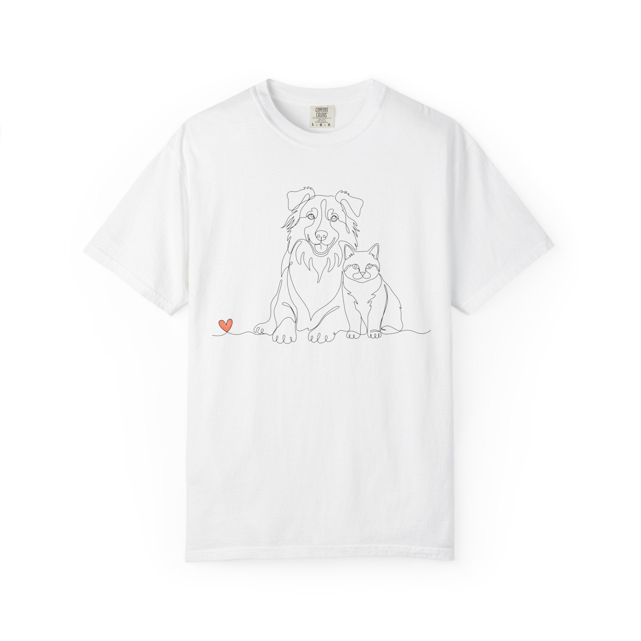BETTER TOGETHER - Dog & Cat Line Art Tee