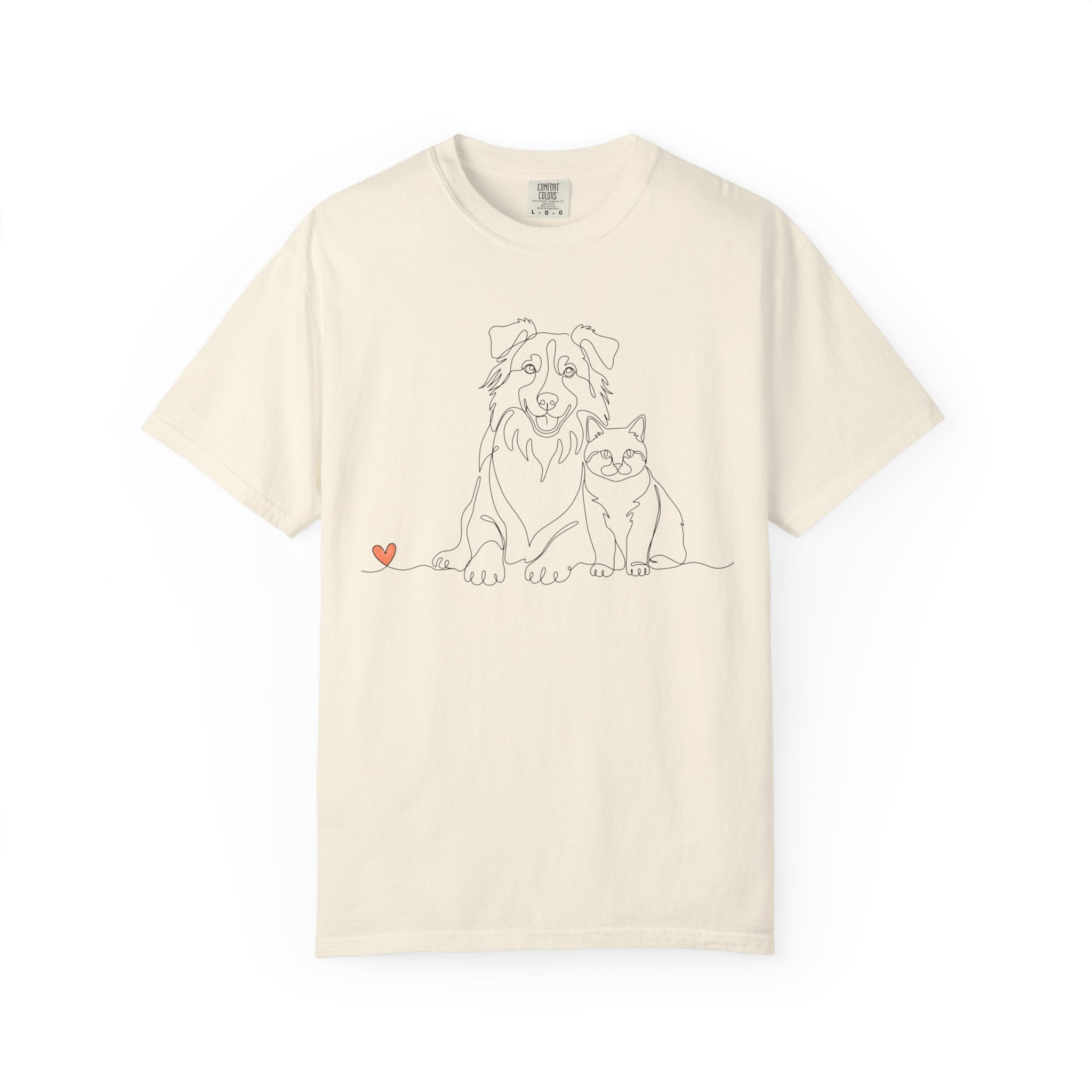 BETTER TOGETHER - Dog & Cat Line Art Tee
