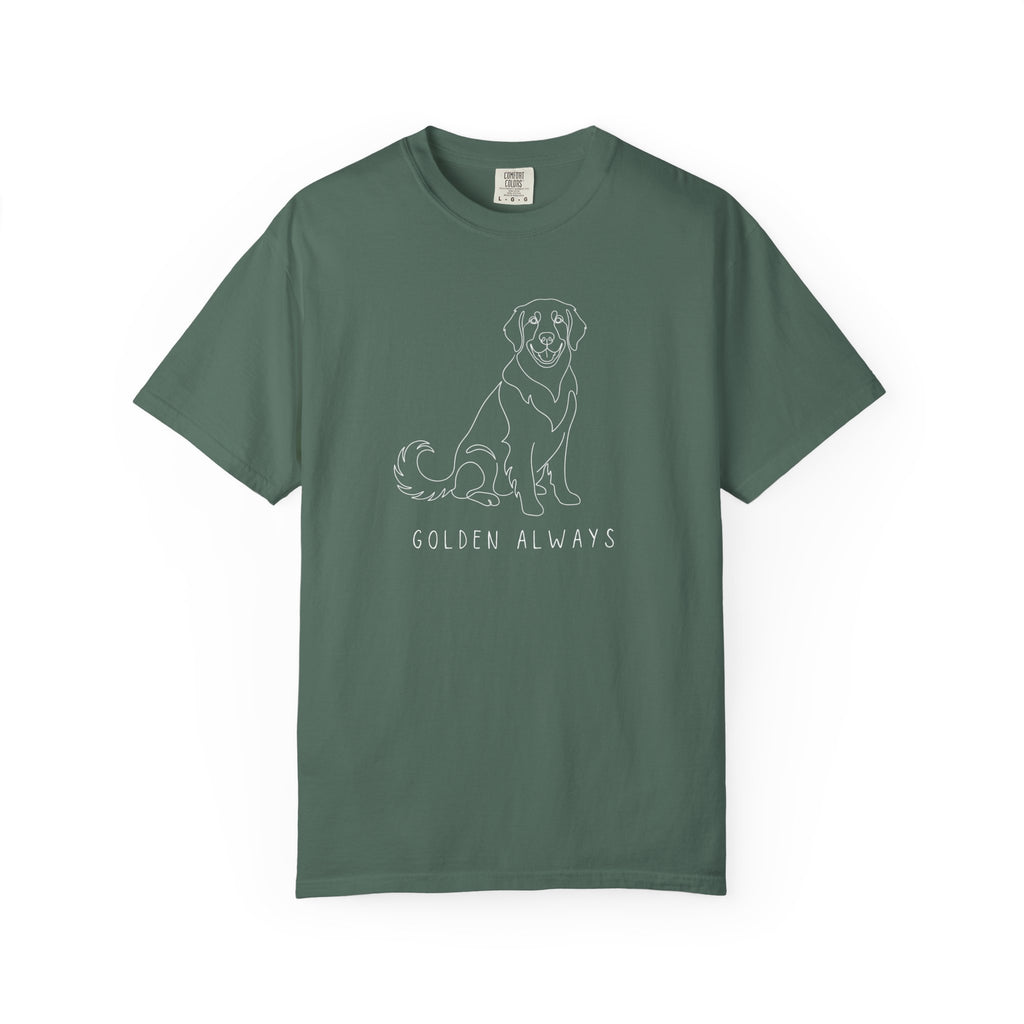 Golden Always — Golden Retriever Line Art Tee