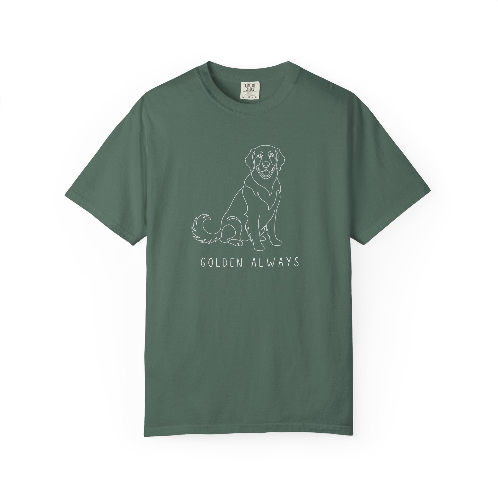 Golden Always — Golden Retriever Line Art Tee