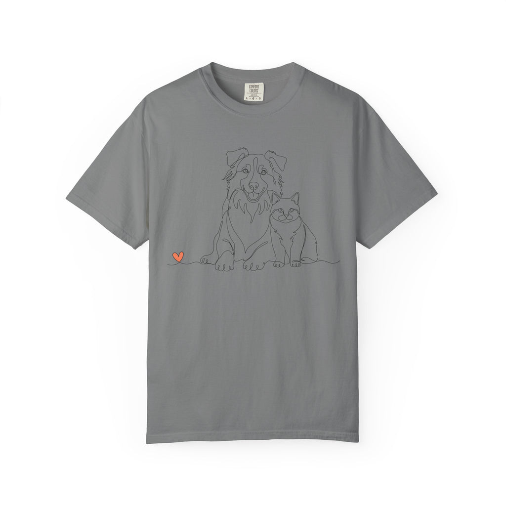 BETTER TOGETHER - Dog & Cat Line Art Tee