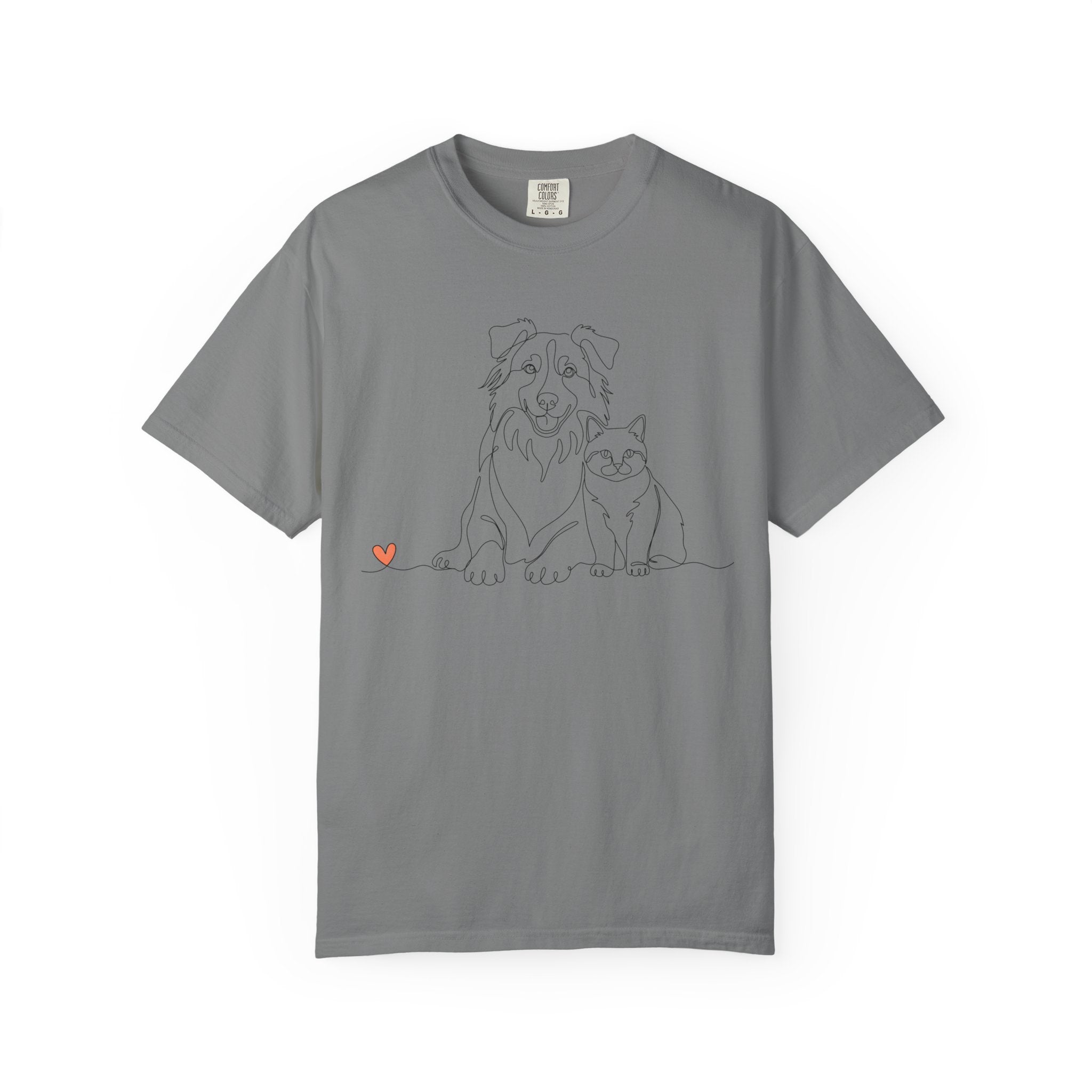 BETTER TOGETHER - Dog & Cat Line Art Tee