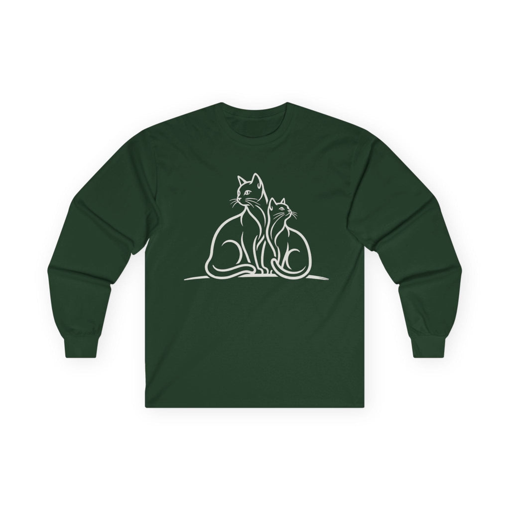 Cat Lover Long Sleeve Shirt – Two Cats | Paw Signals