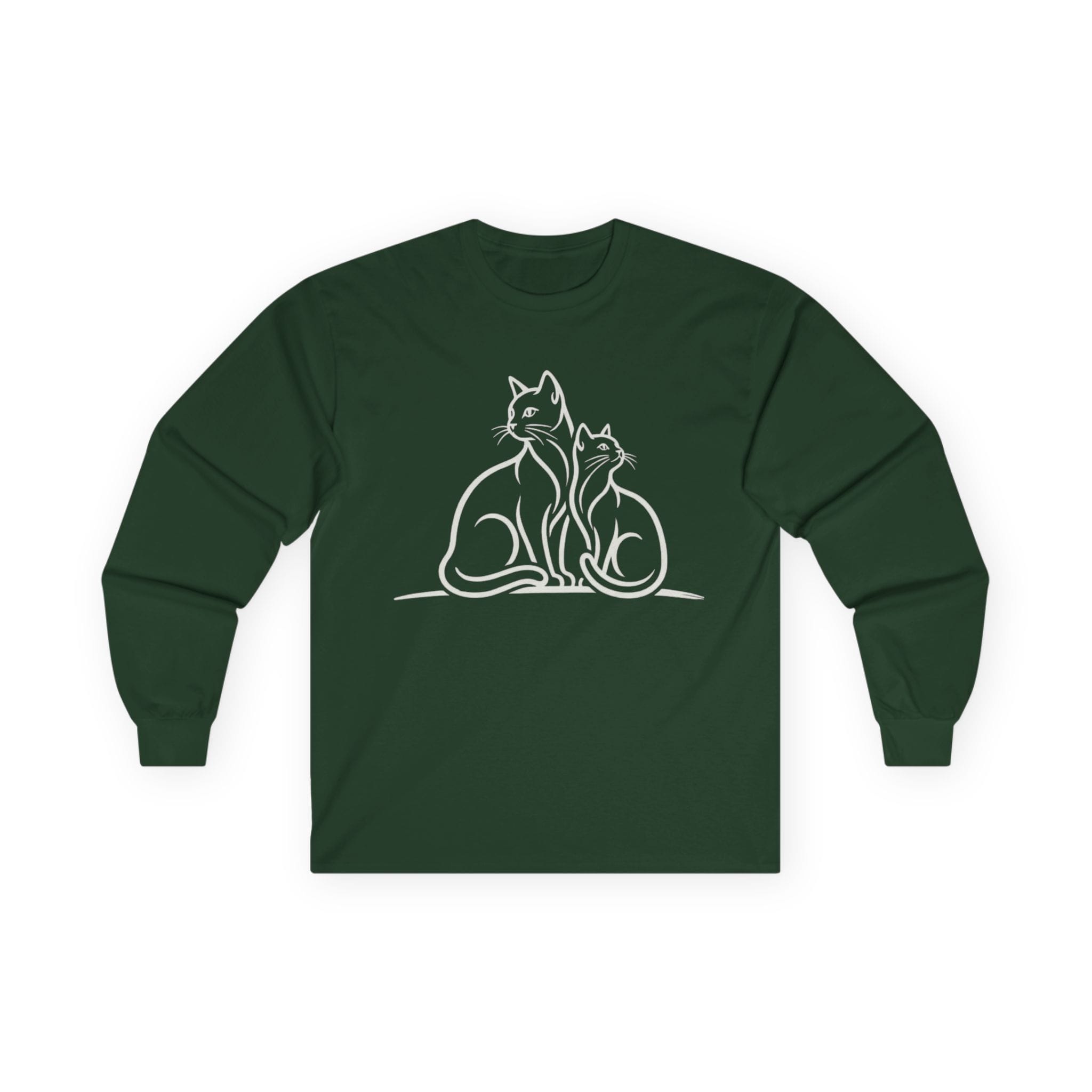Cat Lover Long Sleeve Shirt – Two Cats | Paw Signals