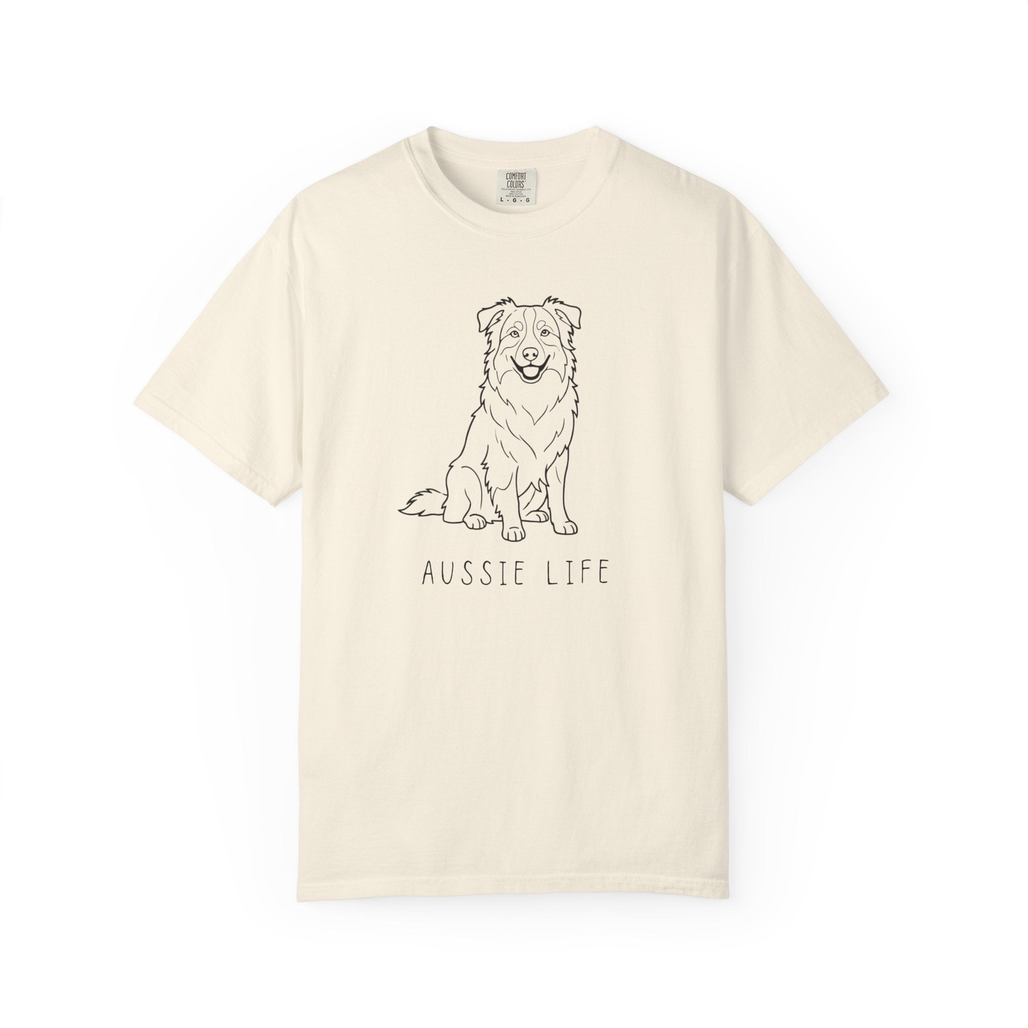 AUSSIE LIFE — Minimalist Australian Shepherd Line Art Tee