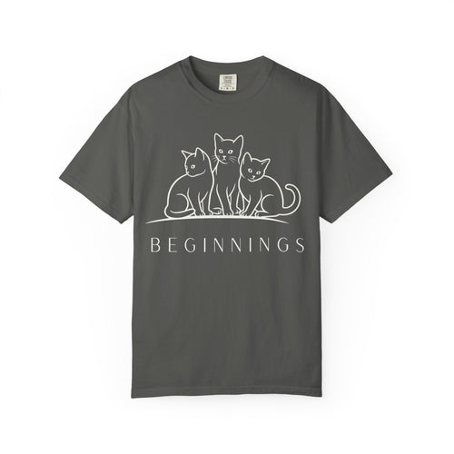 Beginnings — Three Cats Line Art Tee