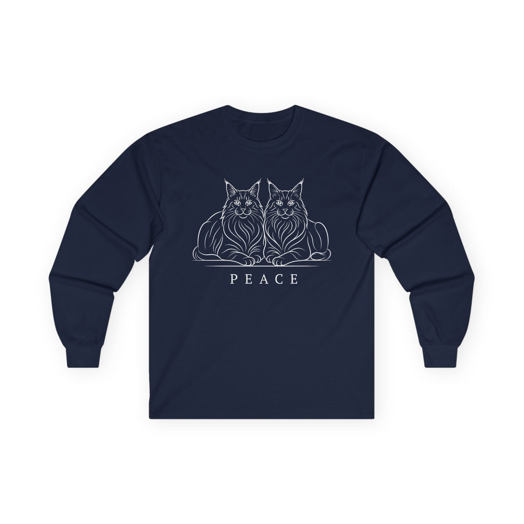 Maine Coon Long Sleeve Shirt – Peace | Paw Signals