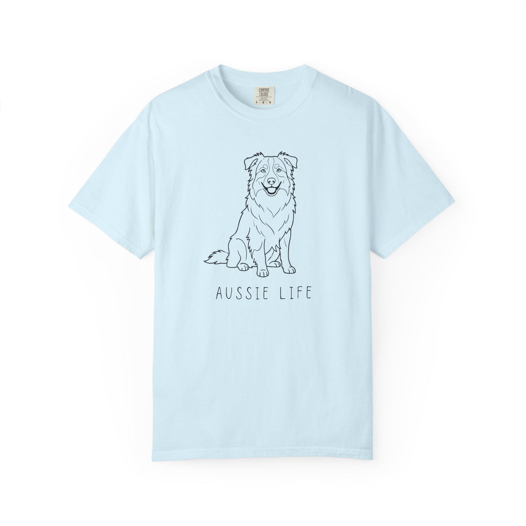 AUSSIE LIFE — Minimalist Australian Shepherd Line Art Tee