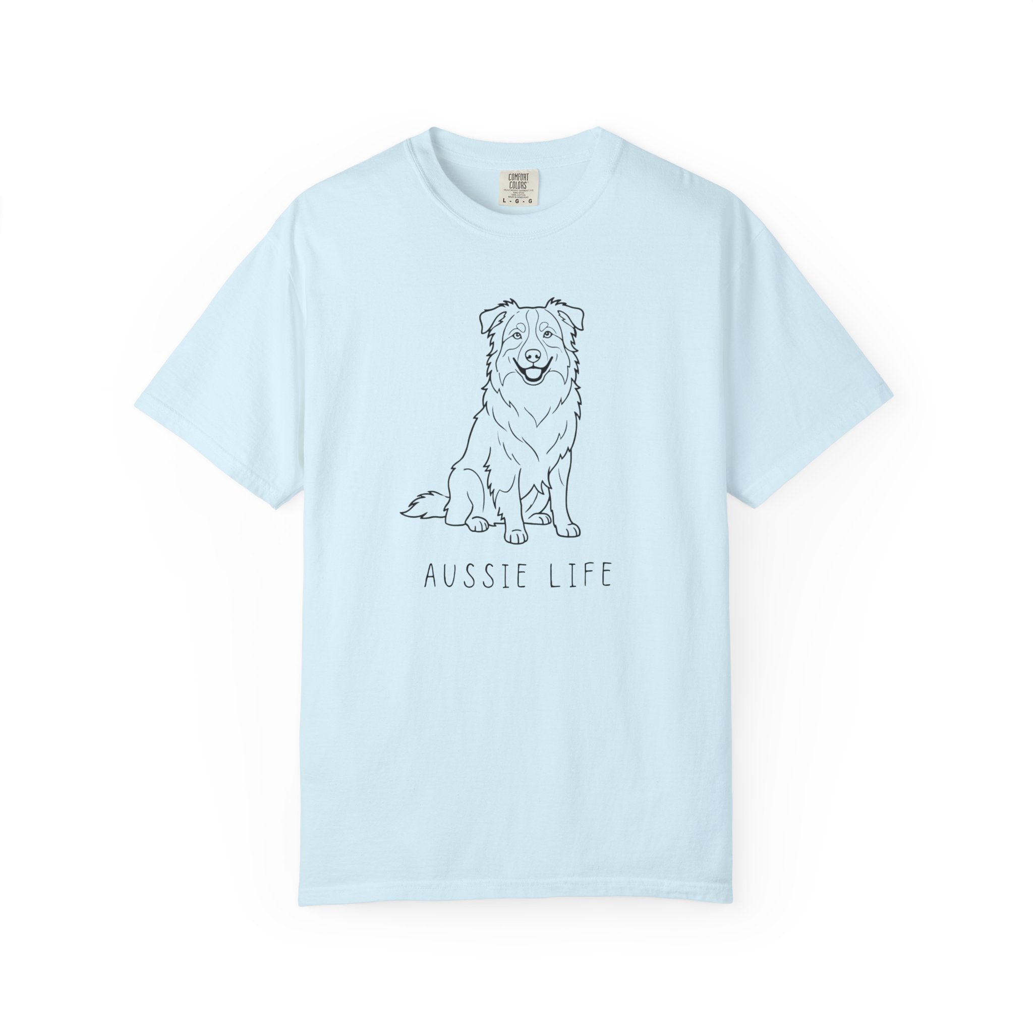 AUSSIE LIFE — Minimalist Australian Shepherd Line Art Tee
