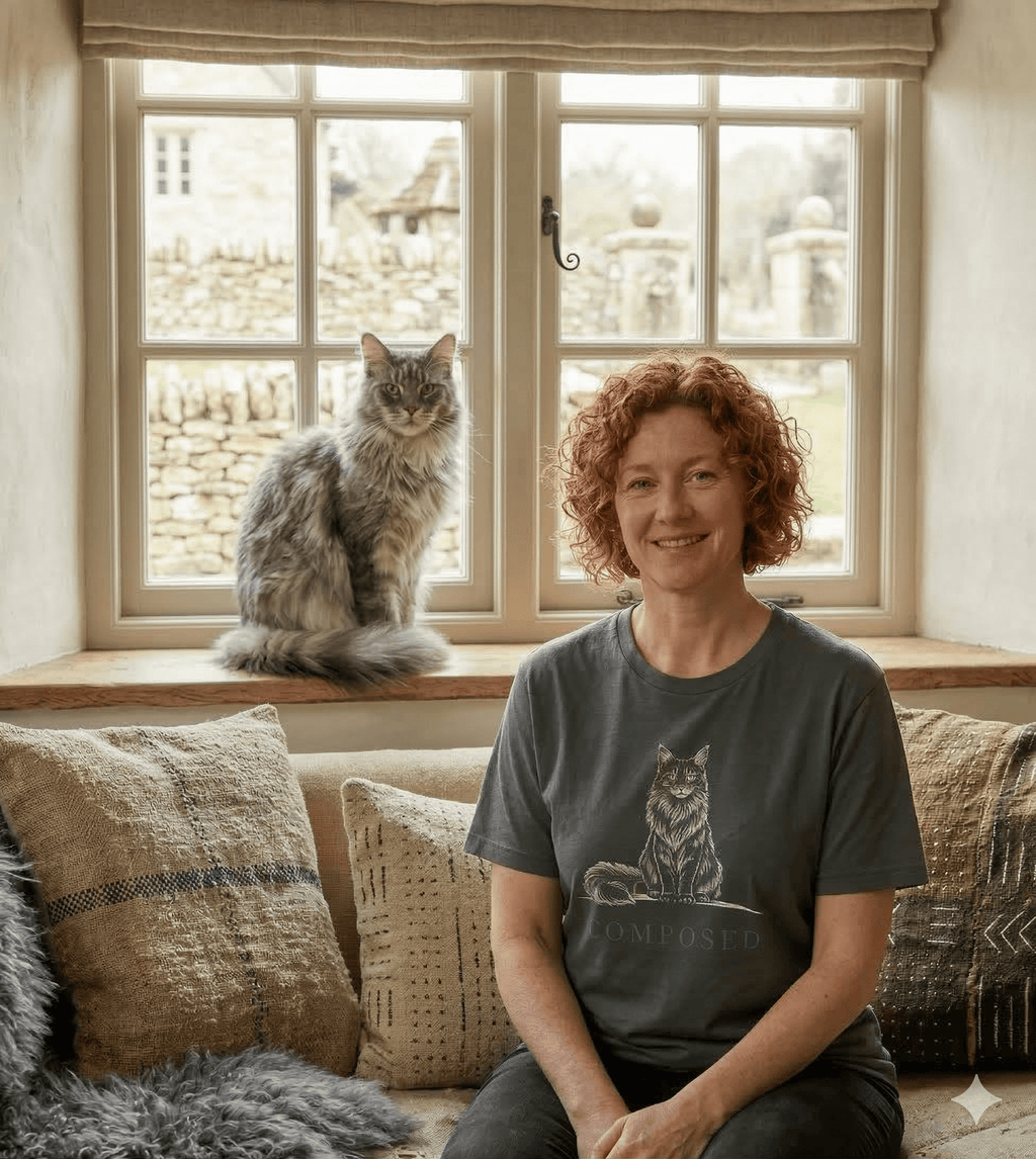Maine Coon T-Shirt – Composed & Calm | Paw Signals