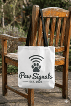 Pet Lover Tote Bag – Paw Signal Logo | Paw Signals