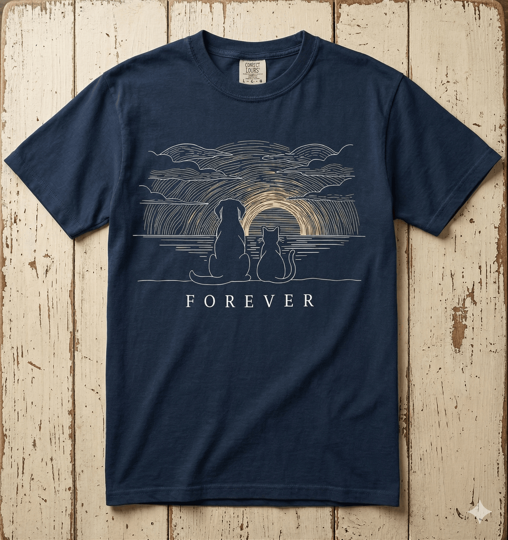 Dog & Cat T-Shirt – Forever, Beyond Time | Paw Signals
