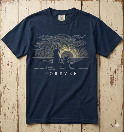 Dog & Cat T-Shirt – Forever, Beyond Time | Paw Signals
