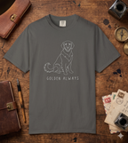 Golden Always — Golden Retriever Line Art Tee