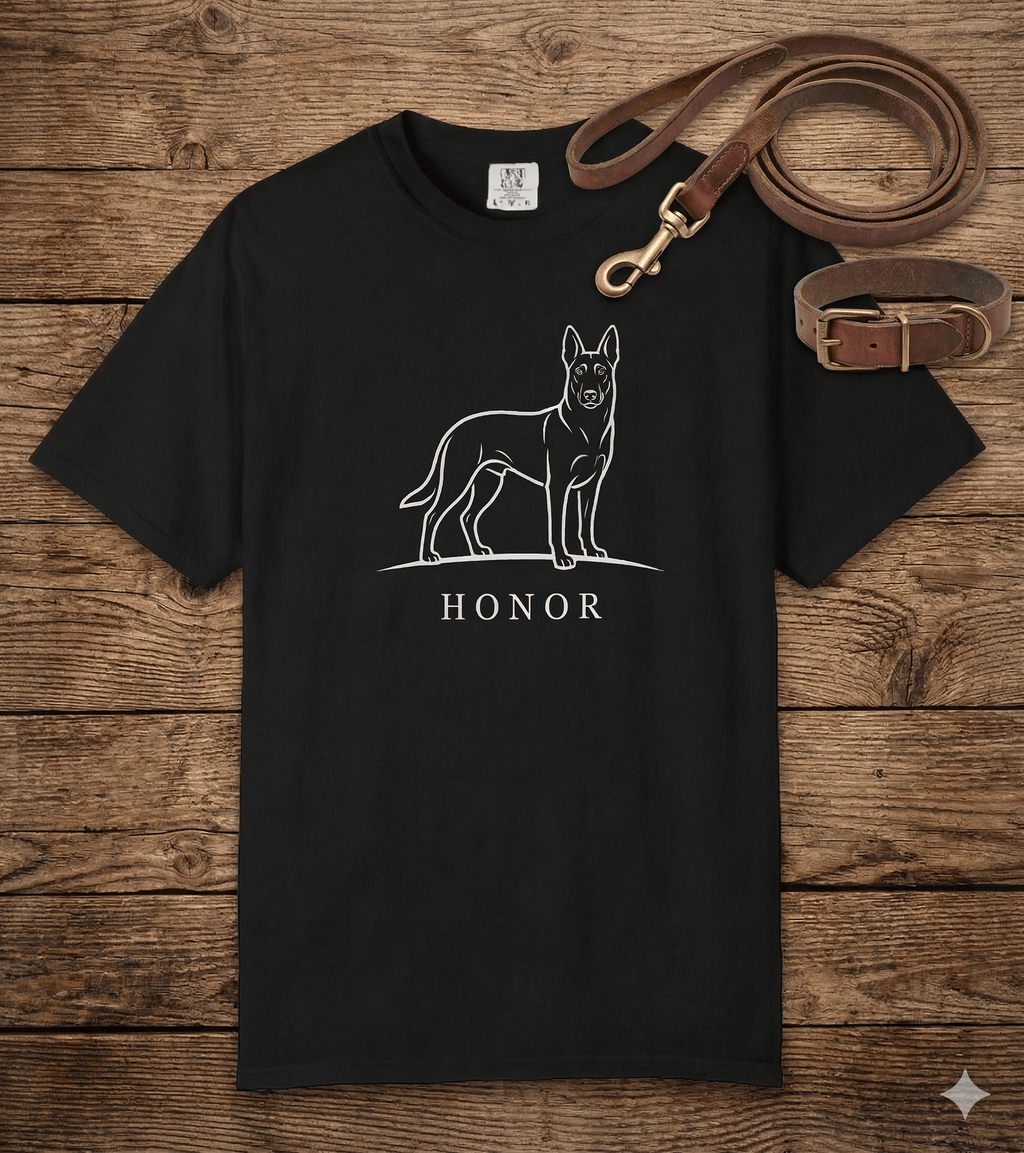 Service Dog T-Shirt – Honor & Loyalty | Paw Signals