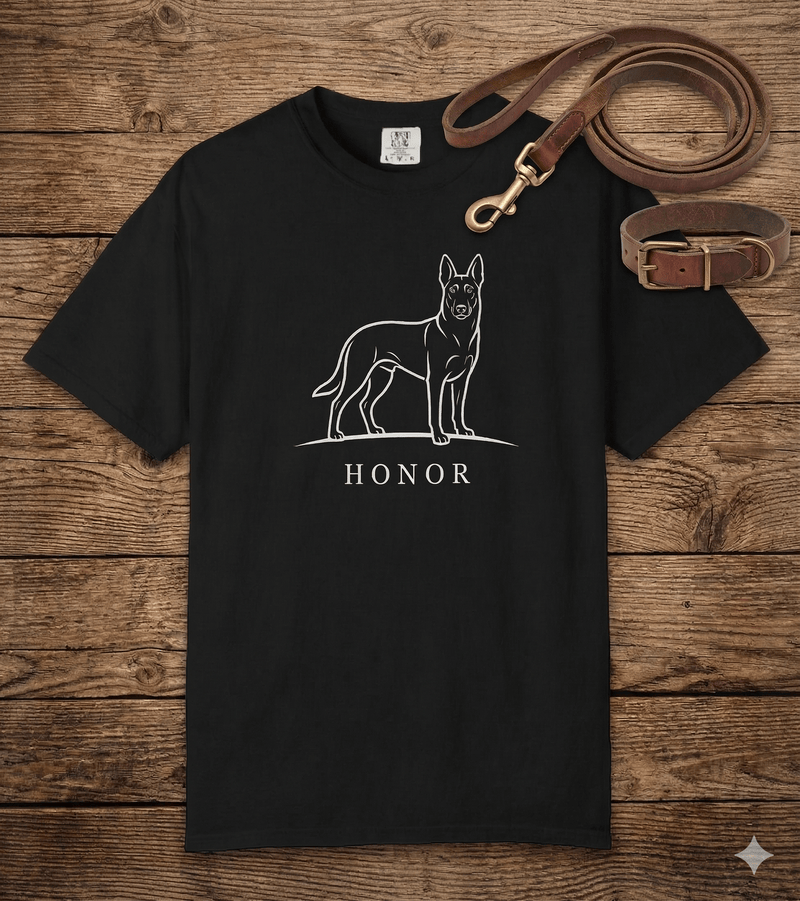 Service Dog T-Shirt – Honor & Loyalty | Paw Signals