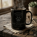 Pet Lover Mug – 15oz Black Ceramic Cup | Paw Signals