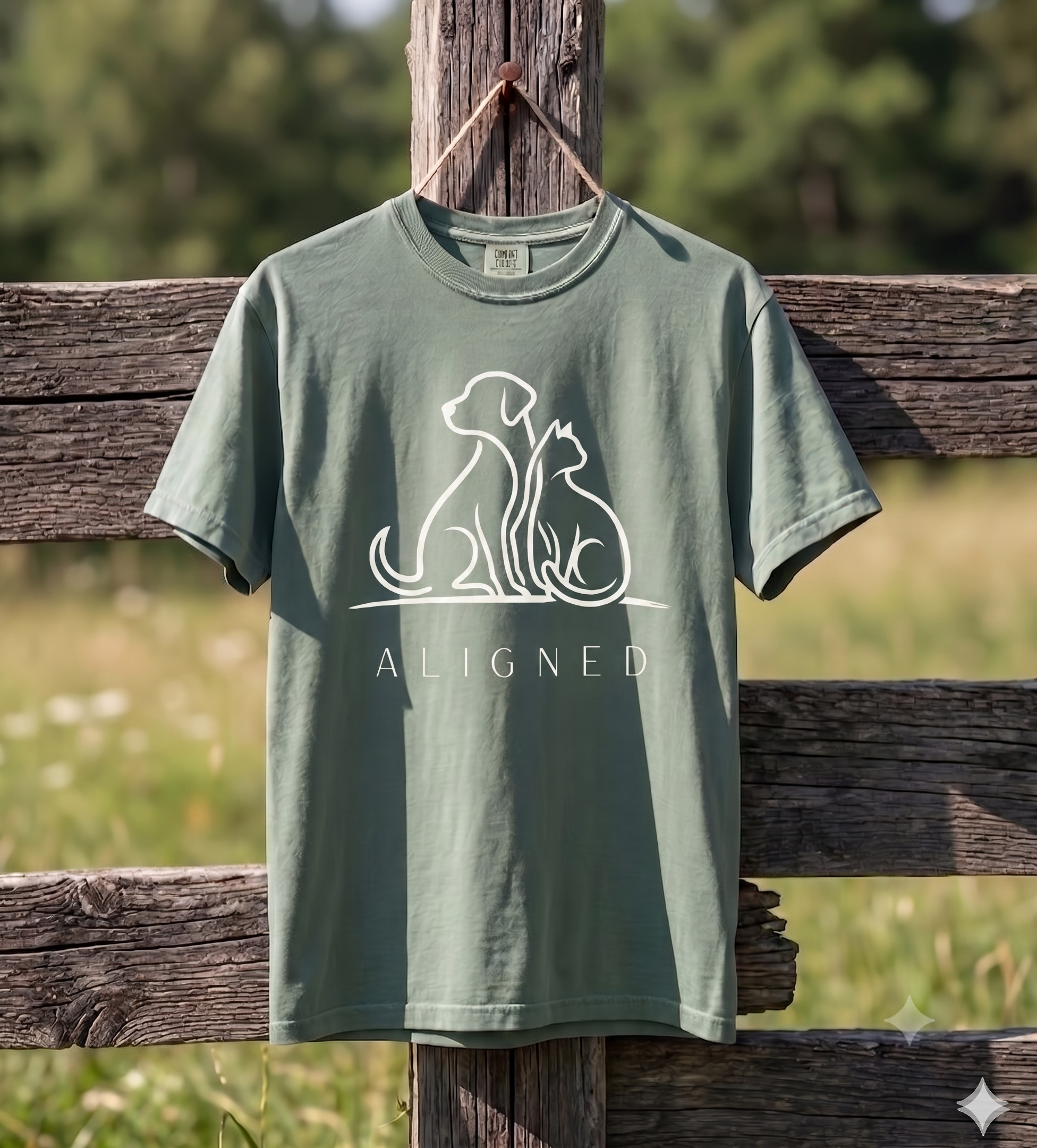ALIGNED - Dog & Cat Line Art Tee