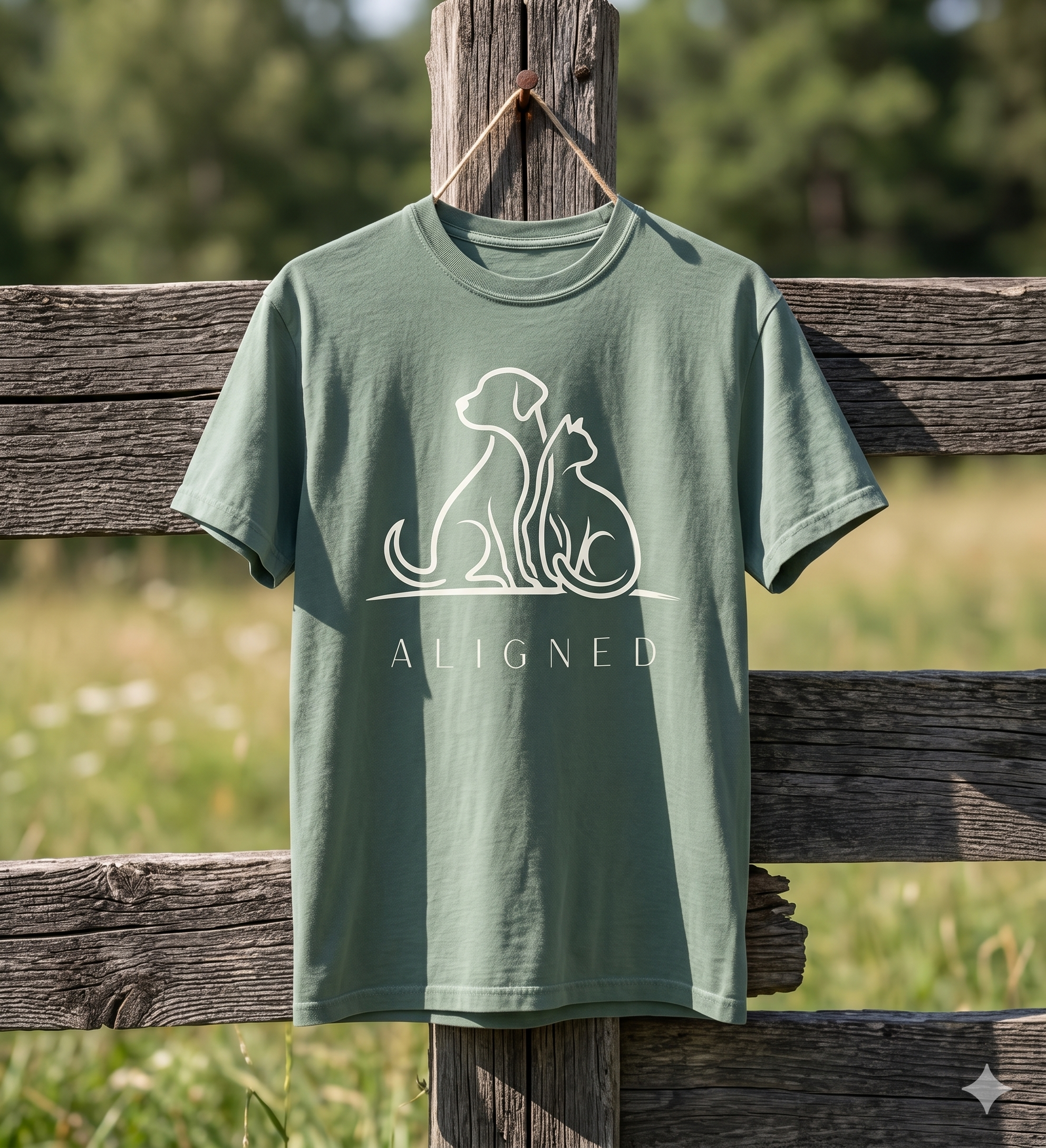 ALIGNED - Dog & Cat Line Art Tee