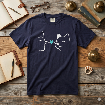 Cat Lover T-Shirt – Connected by One Line | Paw Signals