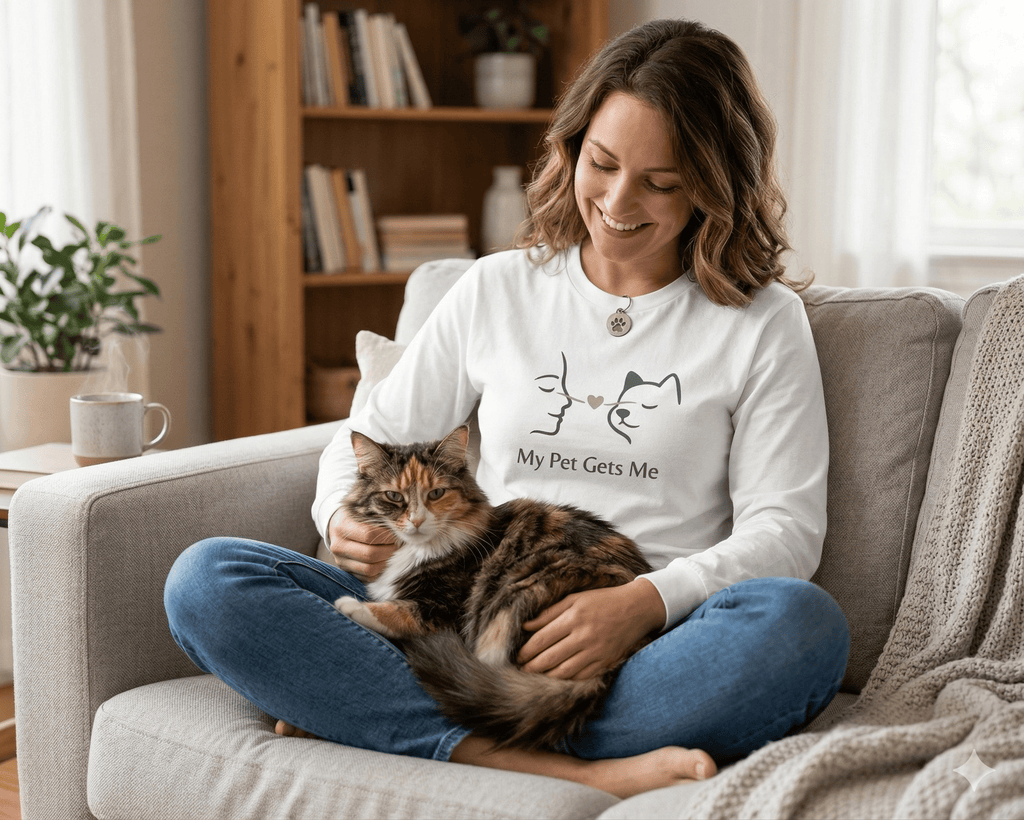 My Pet Gets Me Long Sleeve – No Words | Paw Signals