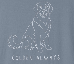 Golden Always — Golden Retriever Line Art Tee