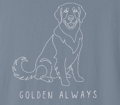 Golden Always — Golden Retriever Line Art Tee
