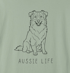 AUSSIE LIFE — Minimalist Australian Shepherd Line Art Tee