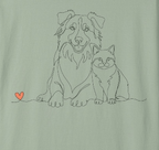 BETTER TOGETHER - Dog & Cat Line Art Tee
